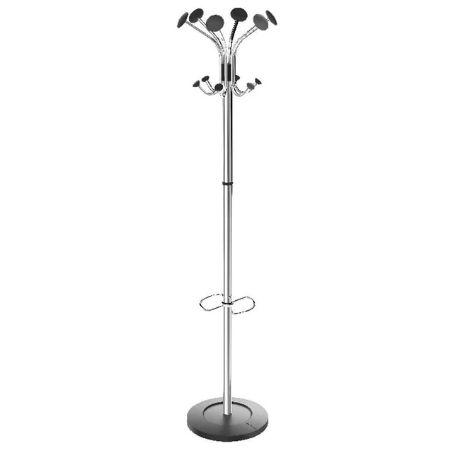 Alba Chromy Coat Stand Chrome/Black PMCLASS