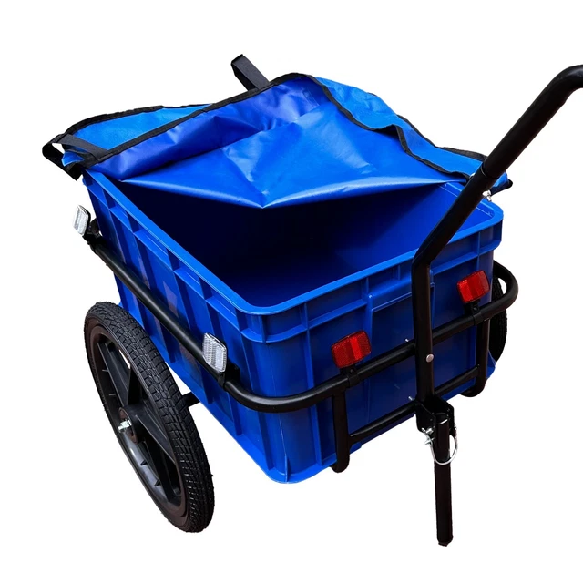 Vélo remorque cargo, remorque de transport remorque cargo, noir