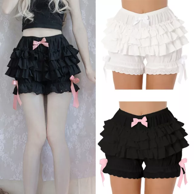 Lolita Lace Underwear Bloomer Shorts Panties Ruffle Layered Frill Lingerie