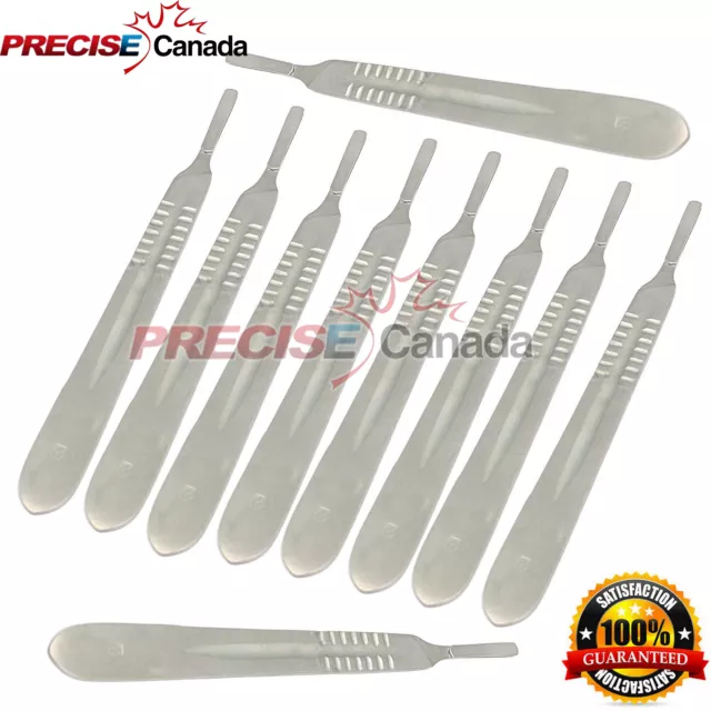 10 Pcs Stainless Steel Scalpel Handle #4 Surgical Instruments