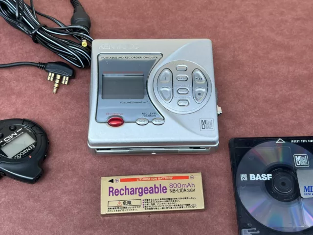 KENWOOD DMC-J7R PORTABLE MD RECORDER MiniDisc Player Walkman #R15-K19