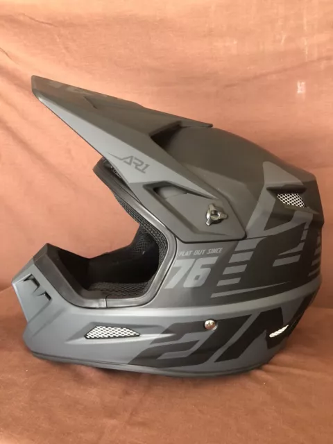 Answer Racing AR1 Bold Matte Black MX Off Road Motocross Helmet Adult Medium