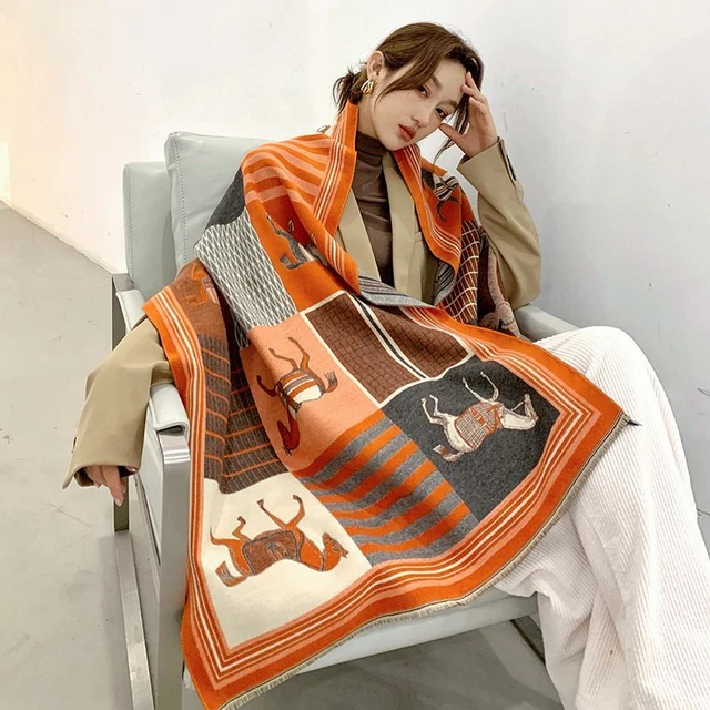 Bufanda De Cachemira De Invierno Chal Para Mujer Diseño De Señora Manta Pashmina