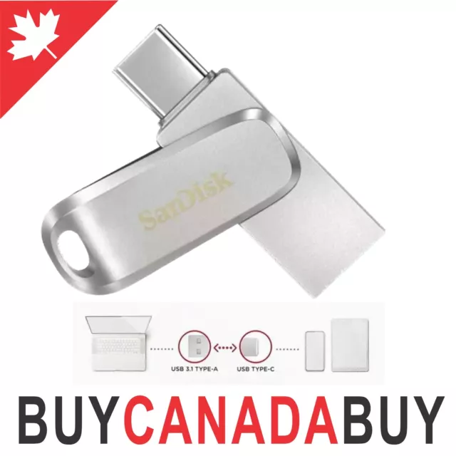 SanDisk 64GB Ultra Dual Drive Luxe USB Type-C Flash Drive SDDDC4-064G-G46