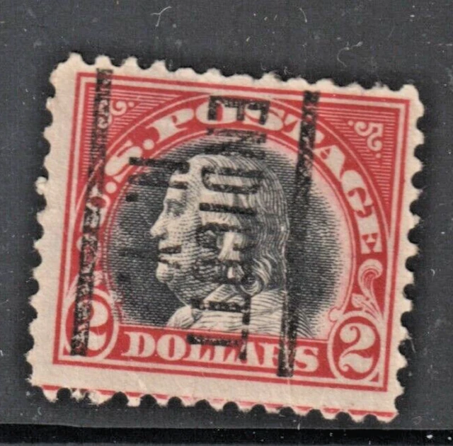 US 1920 $2 Dollar Denomination Precancel Scott # 547 Endicot NY,  PSS Type 204