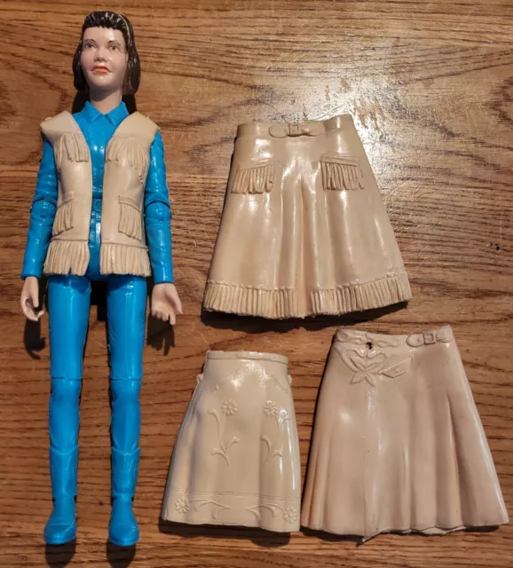 Vintage 1970s MARX Cowgirl JANICE WEST Doll Johnny West Action Figure W/Clothes