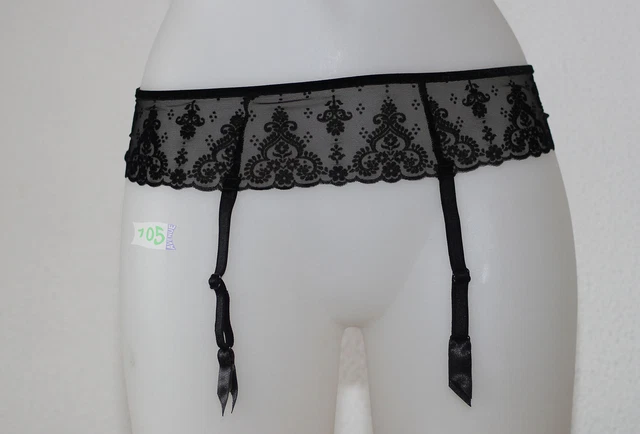 Serre-Taille Porte-Jarretelles Millesia - Taille FR 2 - Noir Et Rouge - Neuf Avec Étiquettes