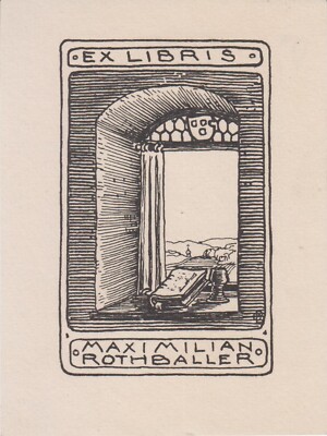 ✒ EX LIBRIS Traudl BAYER par Otto FEIL 