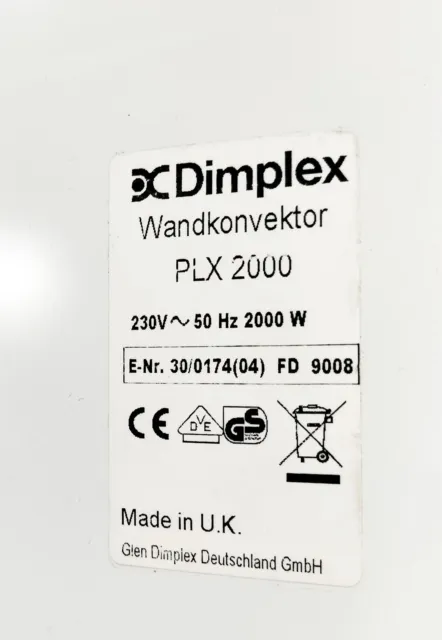 ✅ Convector de pared Dimplex PLX 2000, 2kW✅ 3