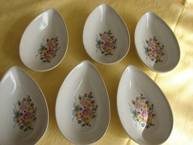 Lot de 6 coupelles en céramique multicolores - Années 50/60