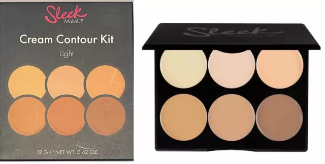 SLEEK MakeUp Finisher Cream Contour Kit 095 Light Make-Up Palette 12g Kosmetik *