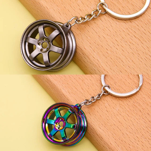Car Modification Hub Keychain Manual Lever Car Metal Keychain Turbo Gear Pe GAIR