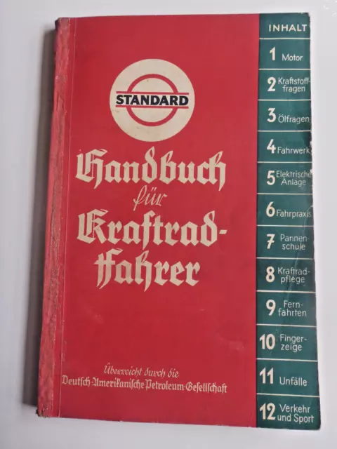 Handbuch für Kraftradfahrer 1936 Standard/Esso