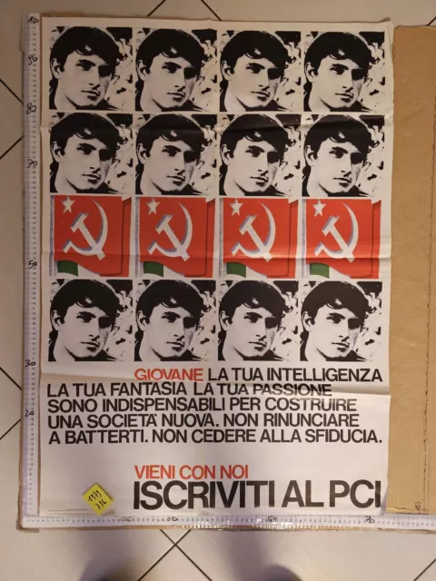 Manifesto PCI Partito Comunista Italiano 1979 Iscriviti Al Partito