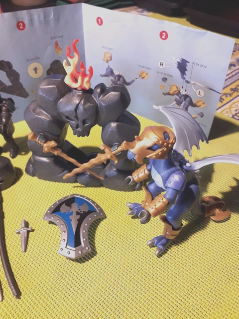 Playmobil 5657 – Valisette Dragon Chevalier Avec Arche En Feu – Trésor Médiéval – Occasion