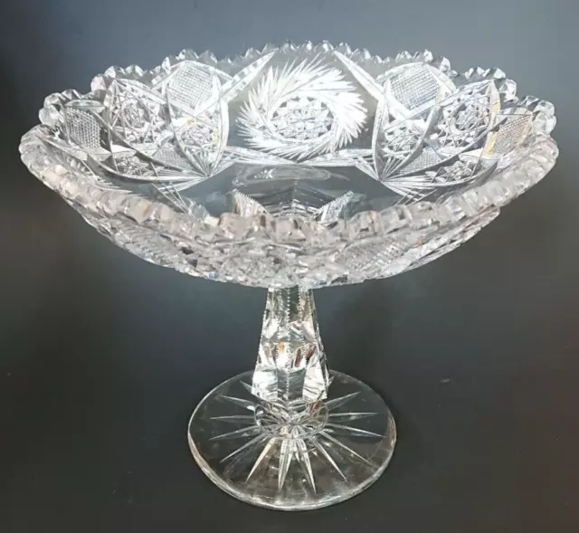 American Brilliant Period (ABP) Cut Glass Compote