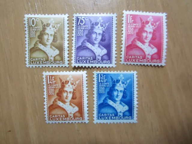 Beaux Timbres Du Luxembourg N° 244 - 248 Neufs Avec Charnieres  Henri Vii