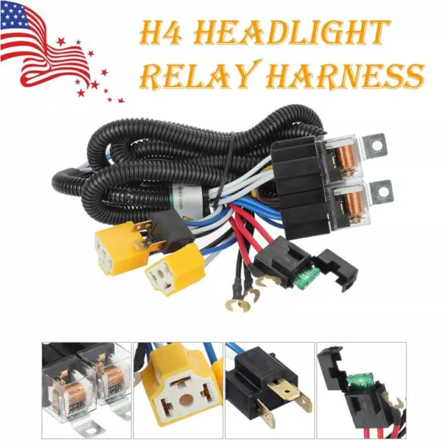 H4 LED Headlight Brightness Intensifier Wiring Harness for Toyota Pickup Truck H4 LED Headlight Brightness Intensifier Wiring Harness for Toyota Pickup Truck