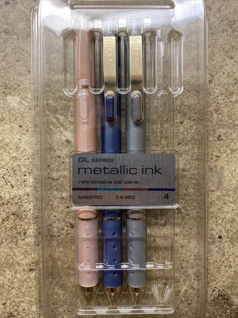 🔥3 PACK TUL  Metallic Ink Retractable Pen Med 0.8 GL Series🔥