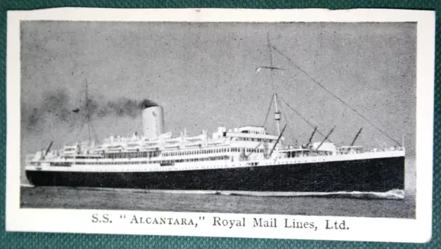 SS ALCANTARA  Royal Mail Lines  Vintage 1950 Illustrated Card  CD23