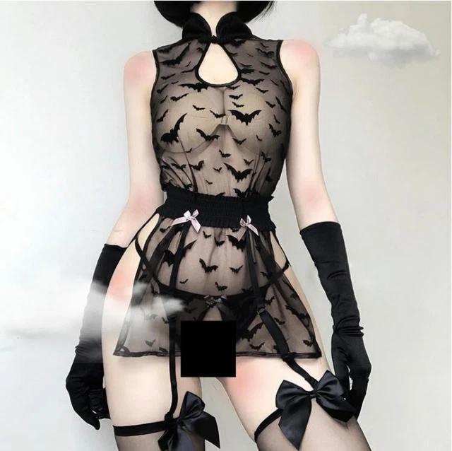 SEXY VAMPIRE BAT Cheongsam Lingerie See Through Lace Dress Sleepwear Lingerie $41.14 - PicClick AU SEXY VAMPIRE BAT Cheongsam Lingerie See Through Lace Dress Sleepwear Lingerie $41.14 - PicClick AU
