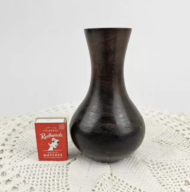 Vintage Hand Turned Blackboy Grass Tree Wood Vase – 16cm Tall -Western Australia