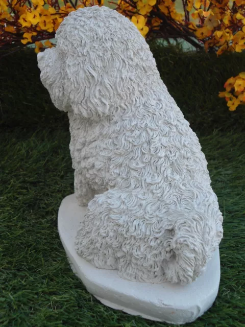 Concrete Cockapoo Dog Memorial garden statue ornament art grave marker dog lover 3