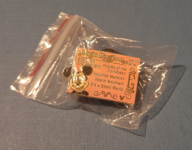 DISNEY OFFICIAL MAGIC Kingdom Ticket Pin Walt Disney World in great
