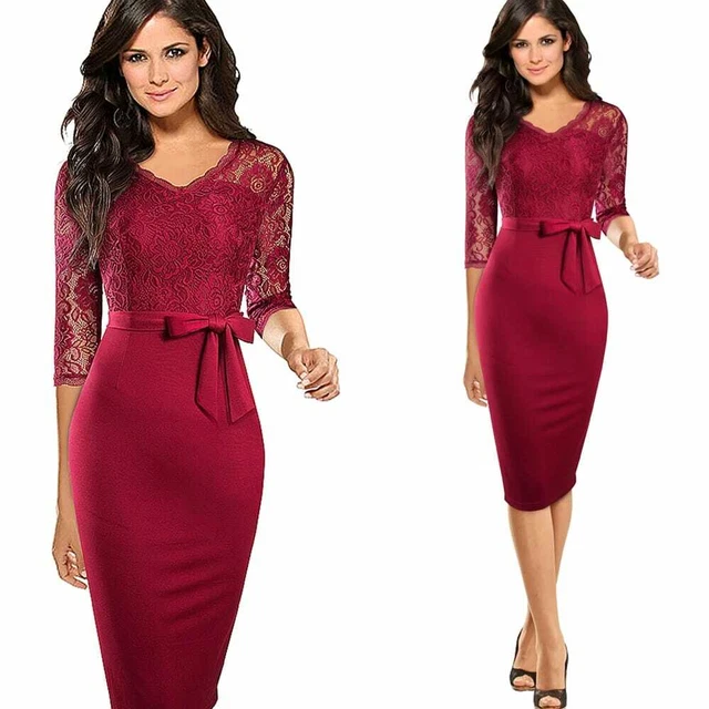  Abito da sera o da cerimonia corto vestito tubino elegante per Festa cocktail