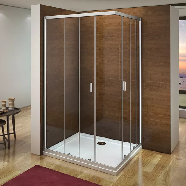 Corner Entry Walk In Cubicle Shower Enclosure Sliding Door  900 800 760