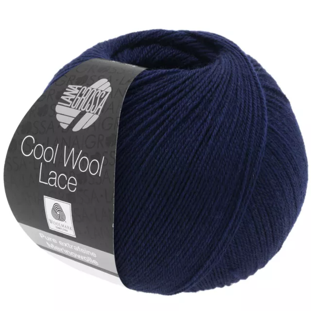Wolle Kreativ! Lana Grossa - Cool Wool Lace - Fb. 23 nachtblau 50 g