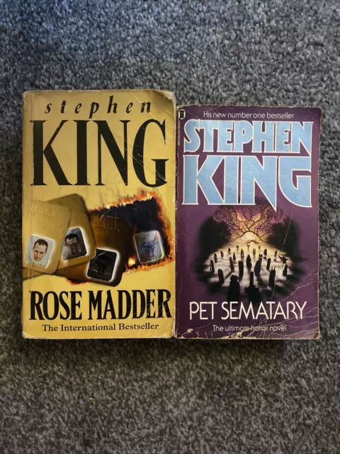 Pet Sematary by Stephen King (Paperback, 1985) + Rose Madder Paperback