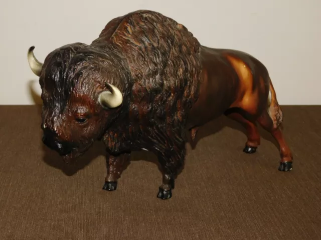 Vintage Western Bison Indians 12" Long Breyer Molding Co Plastic Buffalo