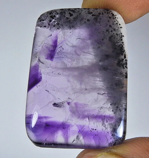 21X32MM Natural Star Amethyst Trapiche Slice Cabochon Loose Gemstone 43Cts. s458