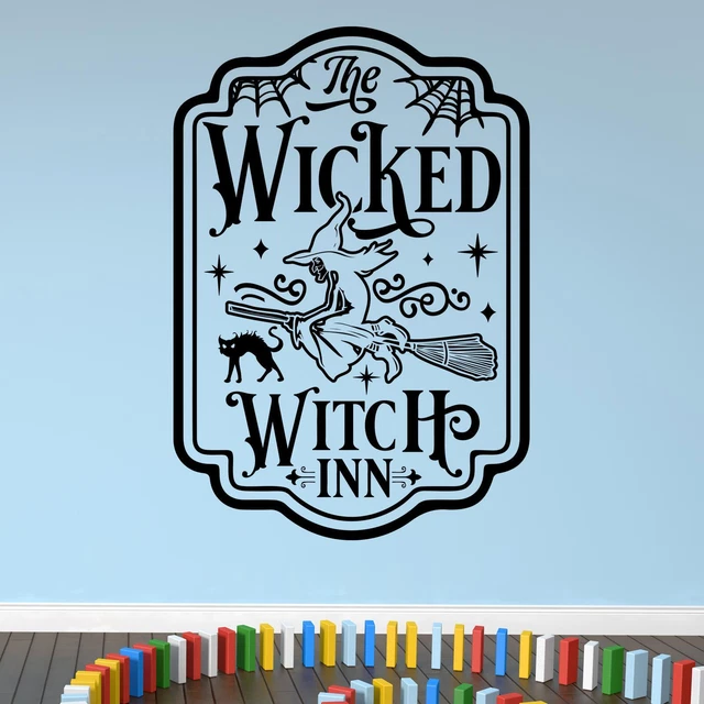 The Wicked Witch Inn v2 Wall Sticker Decal  Halloween Home Décor Sign