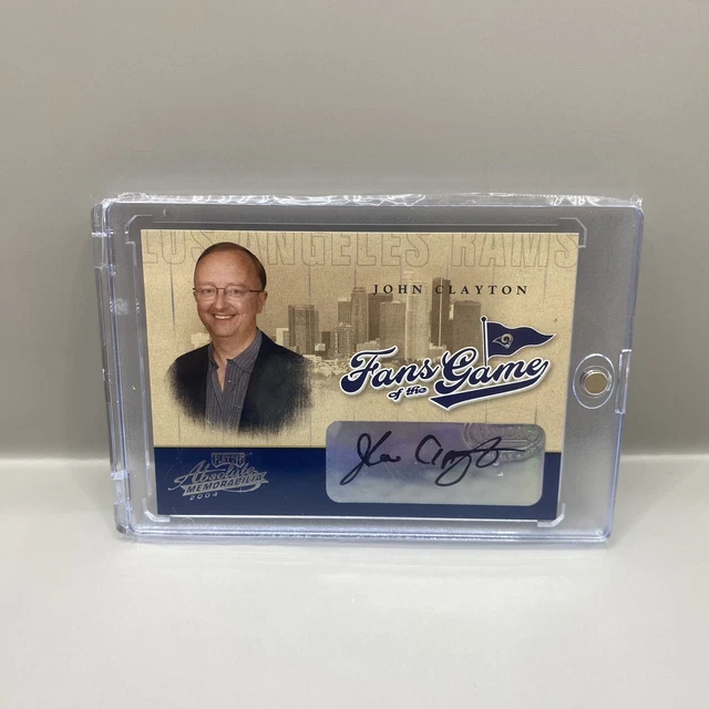 2004 Absolute Mem Fans of the Game SP JOHN CLAYTON AUTO /300 - ESPN RIP, LEGEND