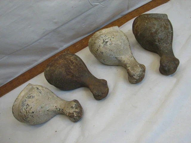 Antique Ornate Cast Iron Victorian Bath Tub Feet Ball Claw Foot Bathtub Hardware