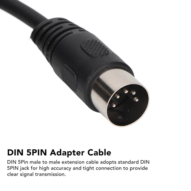 DIN 5PIN MALE To Din 5Pin Male Adapter 4.9Ft Flexible Pvc Din 5Pin Male ...