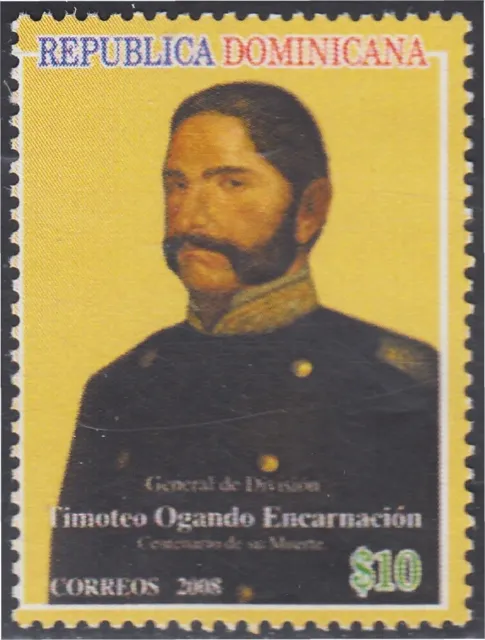 Rep.Dominican 1565 2008 100º the Birth of The General Timothy Ogando Encarn
