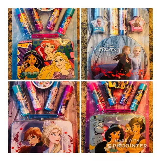 Disney Princess Flavored Lip Balm Sets Frozen Elsa Anna Ariel Jasmine Rapunzel