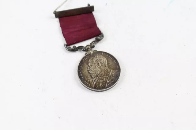 Edward VII Army Long Service Medal Named 1721 Pte T. Fitzgerald Suffolk Regt