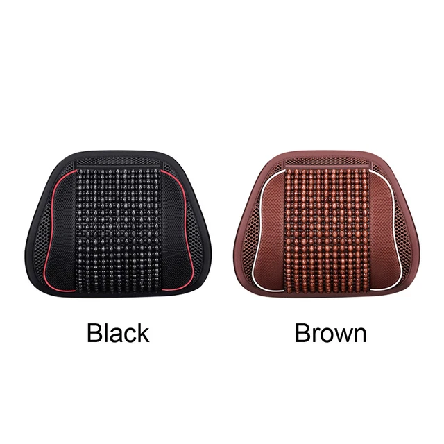 Massage Cushion Universal Car Lumbar Support Interior Wooden Beads Home Office