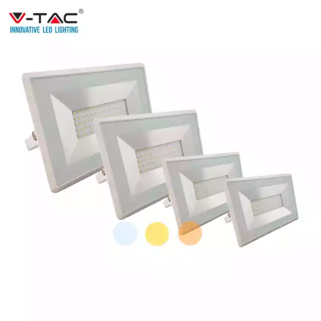 V-Tac Faro Faretto Led Smd 10W 20W 30W 50W 100W Ultra Slim Ip65 Bianco