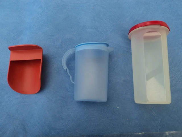 Shaker Tupperware Violet Et Orange 350 Ml - Pichet Gradué Vintage, état Occasion