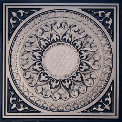PVC Decorative Ceiling Tile 2'x2' (25/pack)-Antique Silver #226 Drop-in/Glue-up