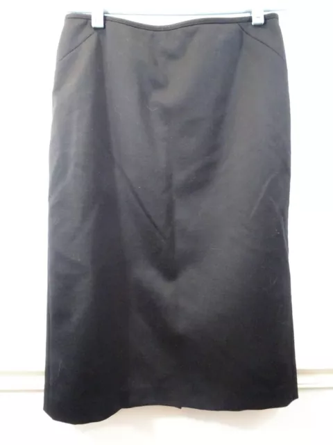 Talbots Black Wool Blend Lined Pencil Skirt Size 6 Modest Church Career Wear