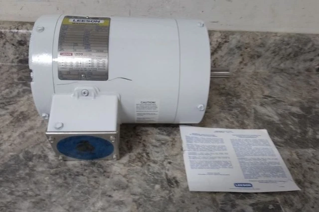 Leeson 113023.00 1 HP 3450 RPM 230/460VAC 3-Phase Washdown Motor