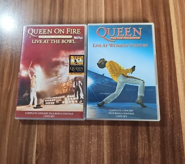 Queen - Live at Wembley + Live at Bowl - 2 DVD Sets - 4 DVDs *** sehr gut ***