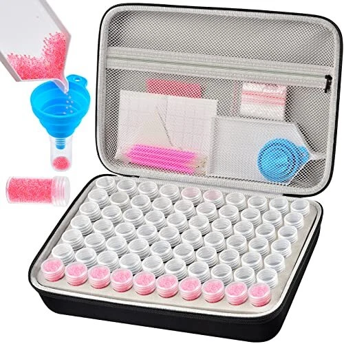 70 Slots Diamond Painting Storage Case Bead Organizer Containers for 5D Diamo...