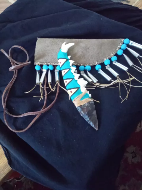 Native American Jawbone Knife by Robert Crying Red Bear